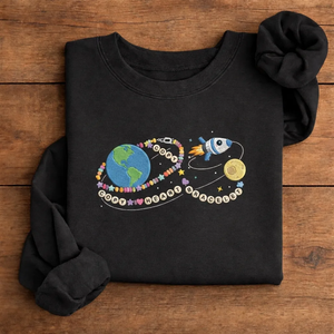 Artemis II Bead Bracelet Embroidered Sweatshirt, NASA Mission Crew