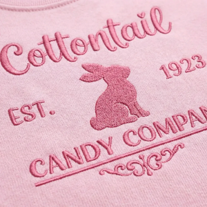 Cottontail Candy Co Embroidered Sweatshirt, Bunny Top