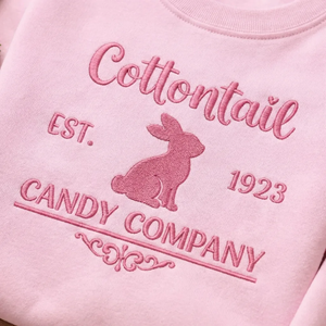 Cottontail Candy Co Embroidered Sweatshirt, Bunny Top
