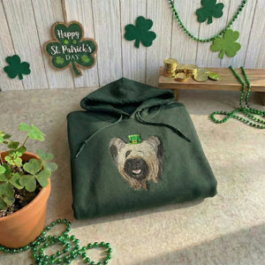 Custom Dog Embroidered Sweatshirt, St Patricks Pet Top