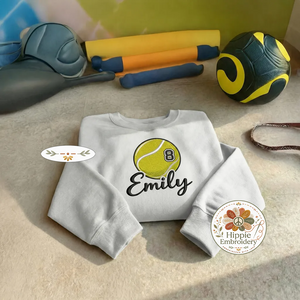 Custom Name Sports Embroidered Sweatshirt, Team Number Top