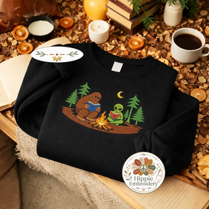 Embroidered Bigfoot Alien Book Club Sweatshirt, Paranormal Shirt