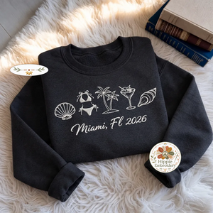 Embroidered Boho Beach Bachelorette Shirt, Groovy Bride Crewneck