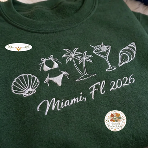 Embroidered Boho Beach Bachelorette Shirt, Groovy Bride Crewneck