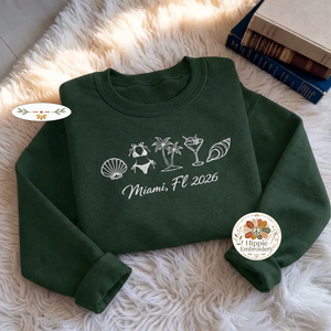 Embroidered Boho Beach Bachelorette Shirt, Groovy Bride Crewneck