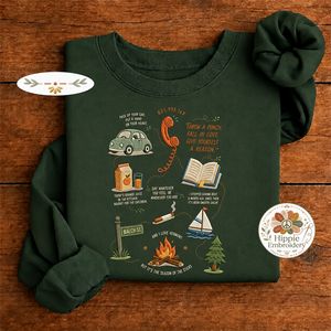 Embroidered Camping Life Sweatshirt, Camp Life Crewneck