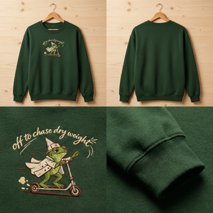 Embroidered Dialysis Frog Sweatshirt, Nurse Dry Weight Top