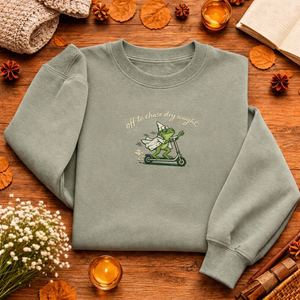Embroidered Dialysis Frog Sweatshirt, Nurse Dry Weight Top
