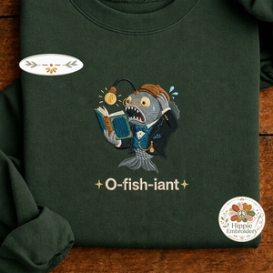 Embroidered Funny O-fish-iant Officiant Sweatshirt, Wedding Crew