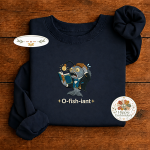 Embroidered Funny O-fish-iant Officiant Sweatshirt, Wedding Crew