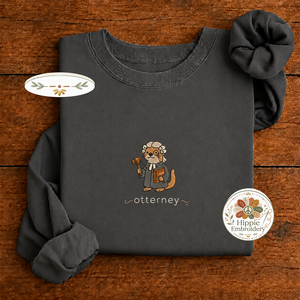 Embroidered Funny Otterney Lawyer Sweatshirt, Law School Crew