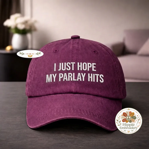 Embroidered I Hope My Parlay Hits Hat, Funny Sports Cap