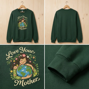 Embroidered Love Your Mother Shirt, Mother Earth Nature Tee