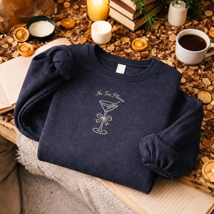 Embroidered No Ice Martini Sweatshirt, Anti ICE Protest Top