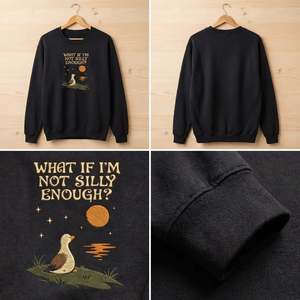 Embroidered Silly Goose Sweatshirt, Funny Meme Goose Crewneck