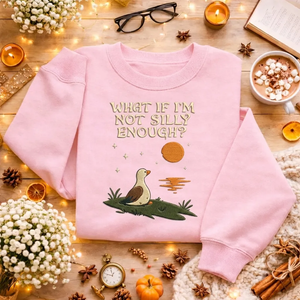 Embroidered Silly Goose Sweatshirt, Funny Meme Goose Crewneck