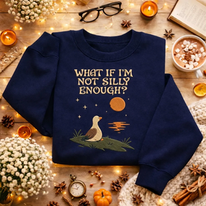 Embroidered Silly Goose Sweatshirt, Funny Meme Goose Crewneck