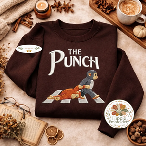 Embroidered The Punch Abbey Road Sweatshirt, Viral Monkey Top
