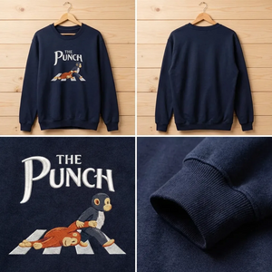 Embroidered The Punch Abbey Road Sweatshirt, Viral Monkey Top