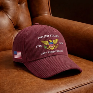 Embroidered US 250th Anniversary Hat, 1776-2026 USA Cap