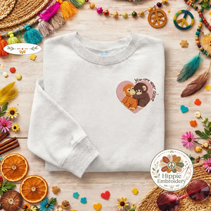 Embroidered You Are Never Alone Sweatshirt, Baby Monkey Top