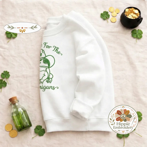Frog Shenanigans Embroidered Sweatshirt, Funny Irish Top