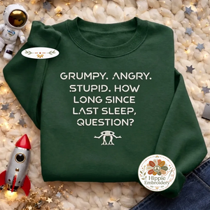 Grumpy Rocky Quote Embroidered Sweatshirt, Sci-Fi Bookish Shirt