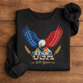 American Eagle USA 250 Years Embroidered Sweatshirt, Patriotic Crew