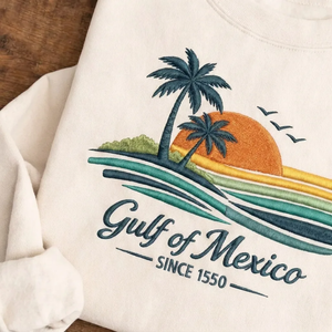 Anti Gulf of Mexico Embroidered Sweatshirt, Funny Political Crew