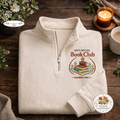 Anti Social Book Club Quarter Zip, Dark Academia Coffee Books Crew