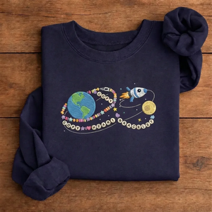 Artemis II Bead Bracelet Embroidered Sweatshirt, NASA Mission Crew