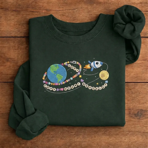 Artemis II Bead Bracelet Embroidered Sweatshirt, NASA Mission Crew