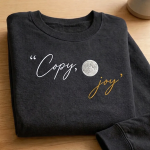 Artemis II Copy Moon Joy Embroidered Sweatshirt, NASA Mission Crew