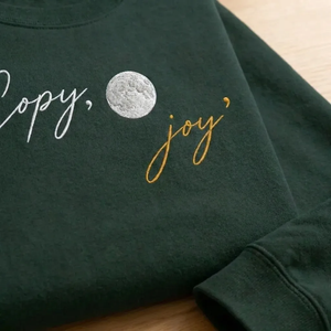 Artemis II Copy Moon Joy Embroidered Sweatshirt, NASA Mission Crew