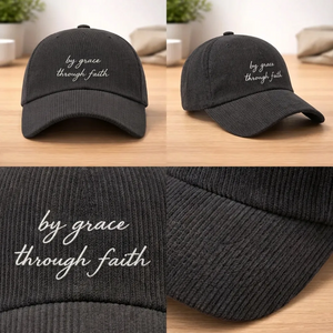 By Grace Through Faith Embroidered Hat, Bible Verse Cap