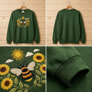 Camping Crew Embroidered Sweatshirt, Retro Camp Life Top