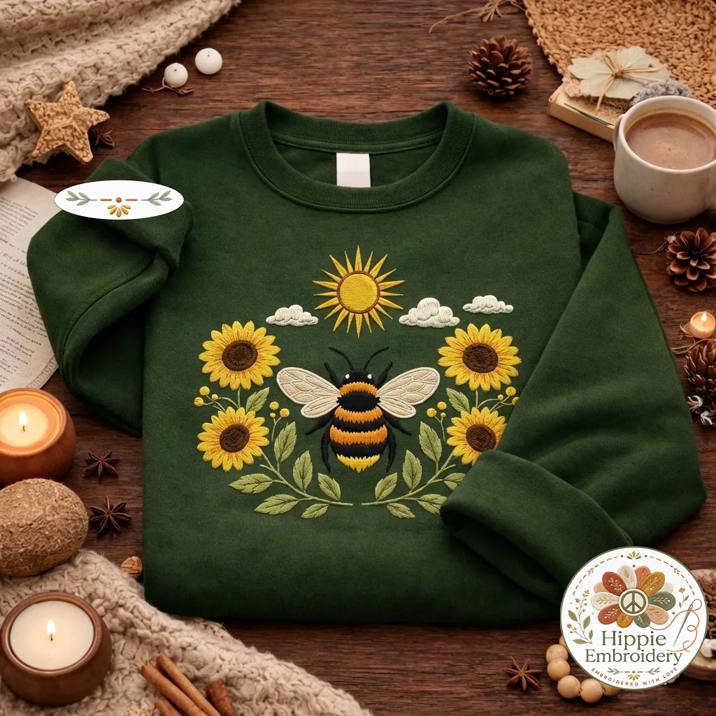 Camping Crew Embroidered Sweatshirt, Retro Camp Life Top