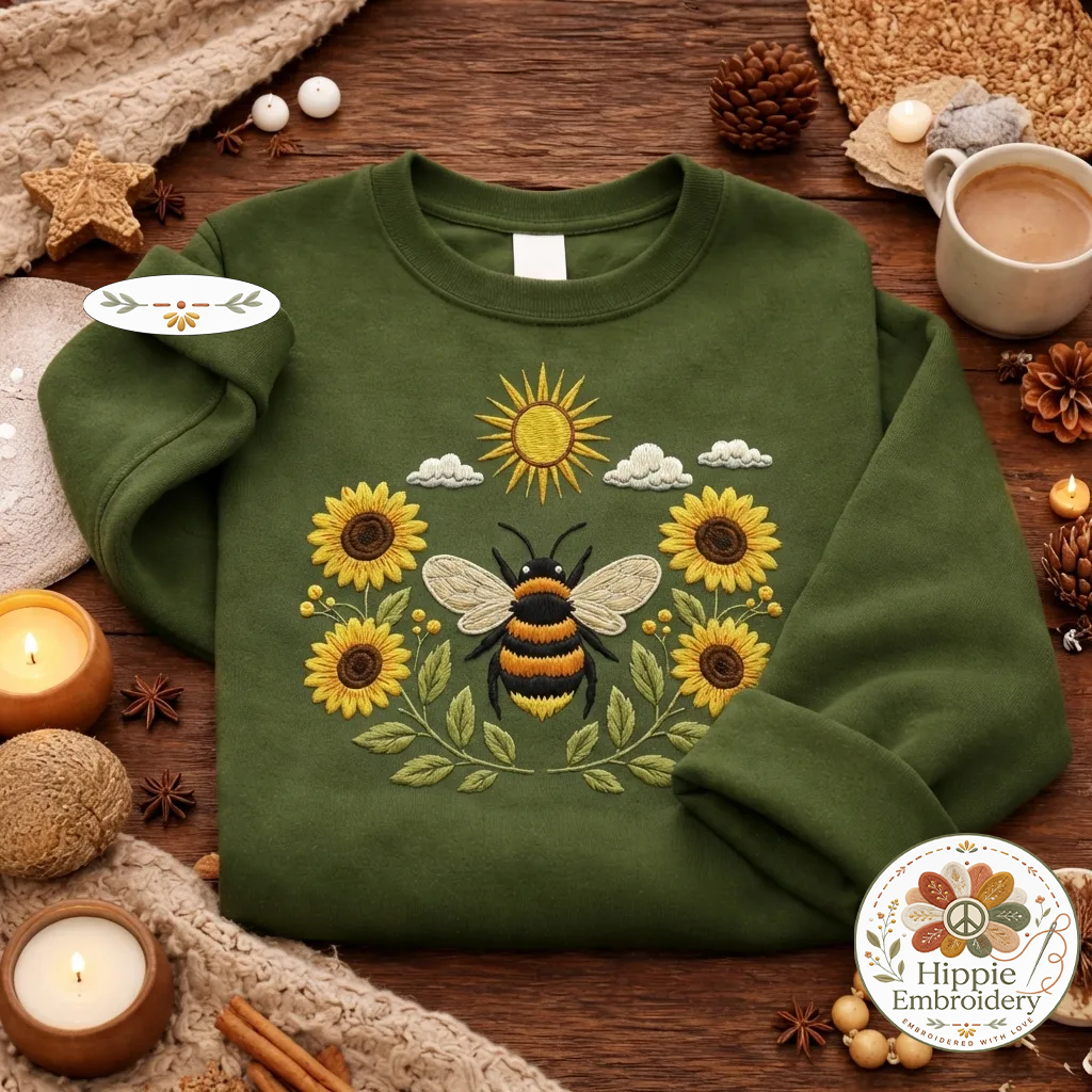 Camping Crew Embroidered Sweatshirt, Retro Camp Life Top