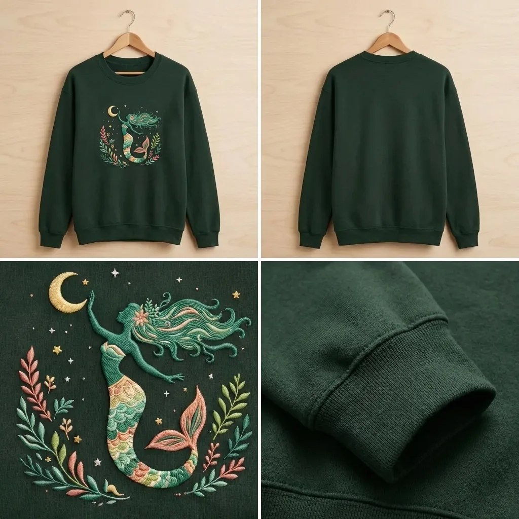 Comfort Colors Celestial Mermaid Sweatshirt, Mythical Crewneck
