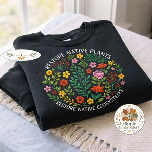 Comfort Colors Restore Native Plants Shirt, Botanical Wildflower Tee
