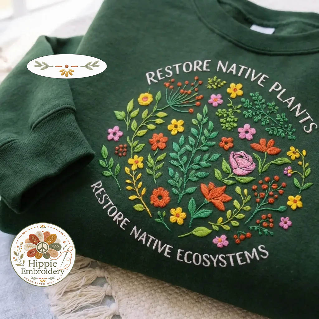 Comfort Colors Restore Native Plants Shirt, Botanical Wildflower Tee
