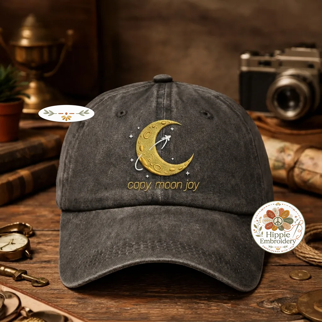 Copy Moon Joy Embroidered Hat, Artemis II Space Cap