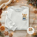 Custom Bunny Crown Embroidered Sweatshirt, Personalized Top