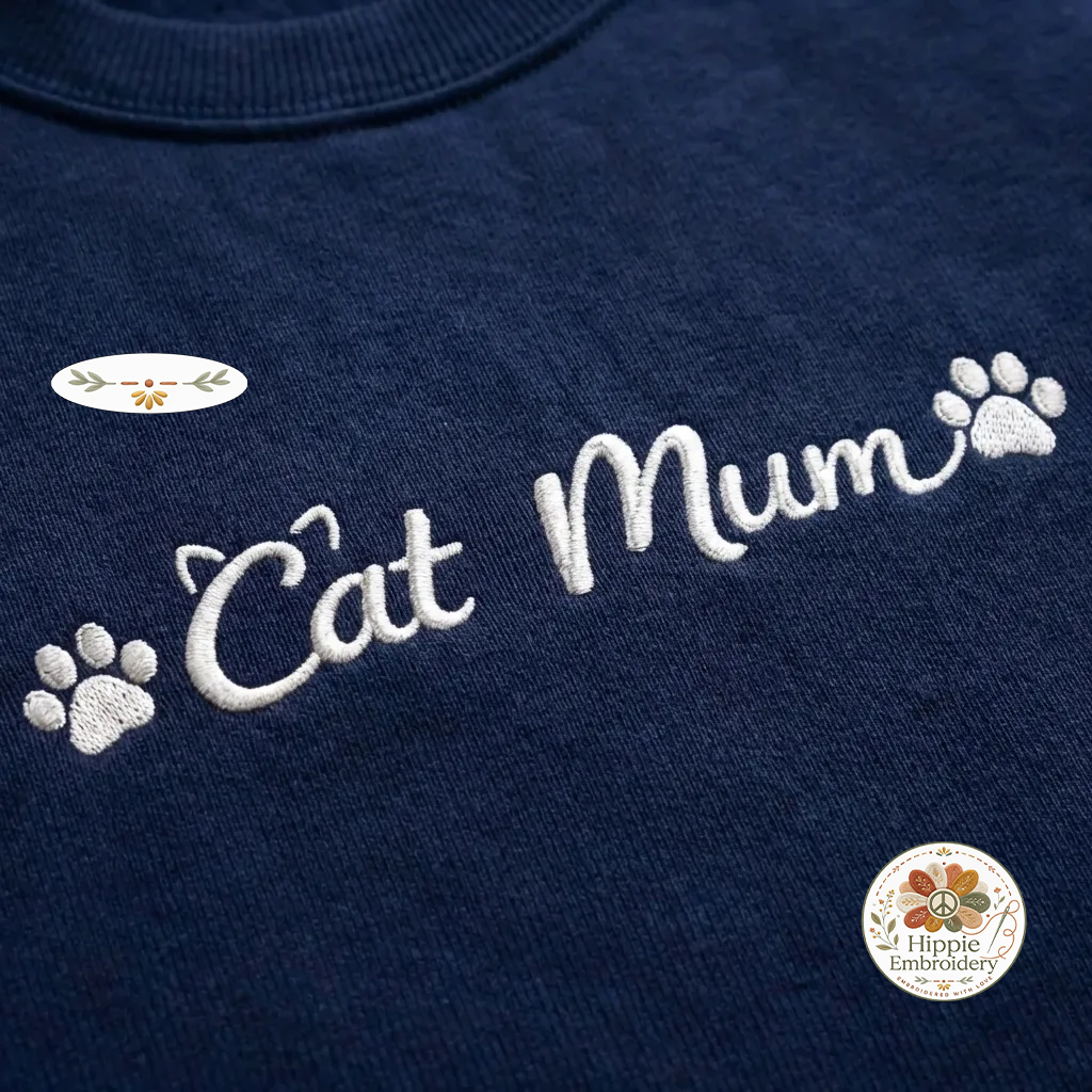 Custom Cat Mum Sweatshirt with Names on Sleeve, Cat Lover Gift