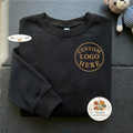Custom Logo Embroidered Sweatshirt, Business Logo Top