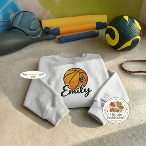Custom Name Sports Embroidered Sweatshirt, Team Number Top