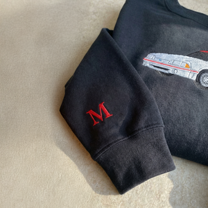Customized Car Embroidered Sweatshirt, Personal Vehicle Top