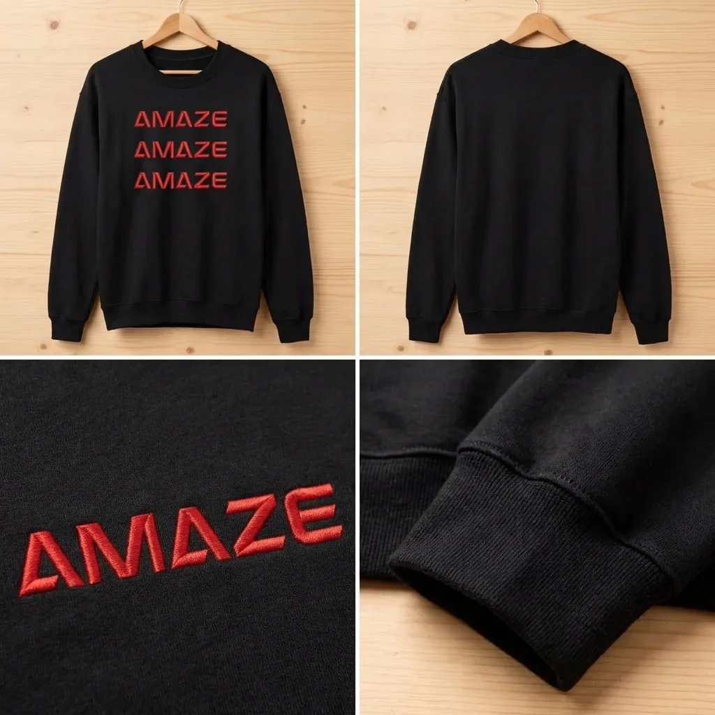 Embroidered Amaze Amaze Amaze Sweatshirt, Sci-Fi Rocky Top