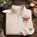 Embroidered Be Kind To All Kinds Quarter Zip, Butterfly Shirt