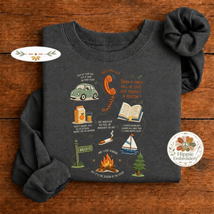 Embroidered Camping Life Sweatshirt, Camp Life Crewneck